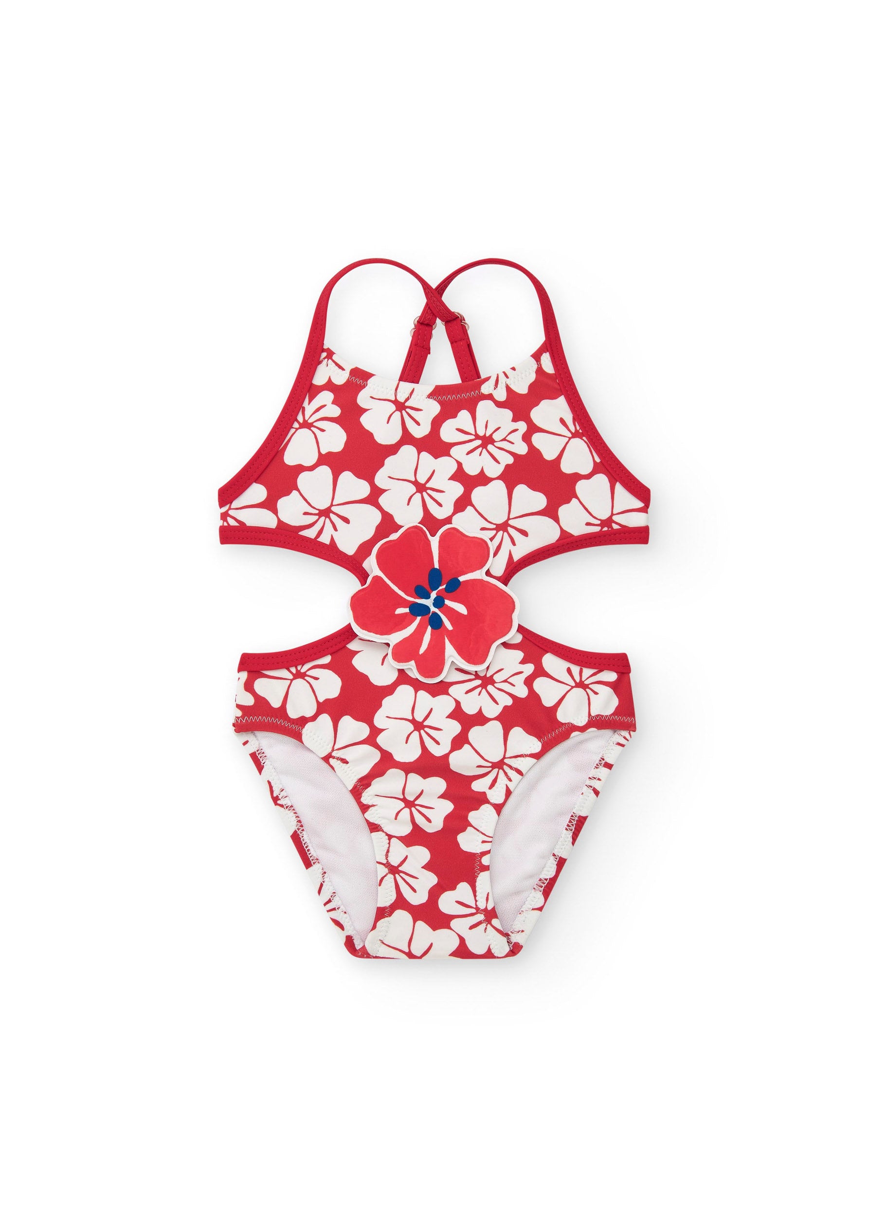 Tuc Tuc Costume Monokini Bianco/Rosso per Neonate