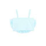 Angel's Face Top Celeste con Tulle Rosetta per Bambine