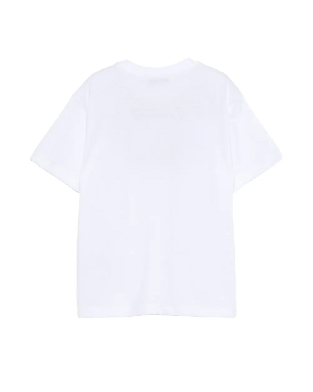 Msgm Kids T-Shirt Bianco con Stampa Nero Unisex