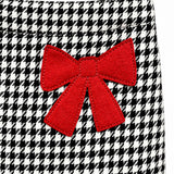 Simonetta Kids Gonna Avorio e Nero con Fiocchi Rosso per Bambine