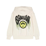Barrow Kids Felpa Crema con Cappuccio con Stampa Logo per Bambini (retro)