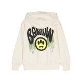 Barrow Kids Felpa Crema con Cappuccio con Stampa Logo per Bambini (retro)