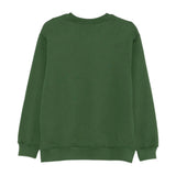 MSGM Kids Felpa Girocollo Verde con Logo per Bambini