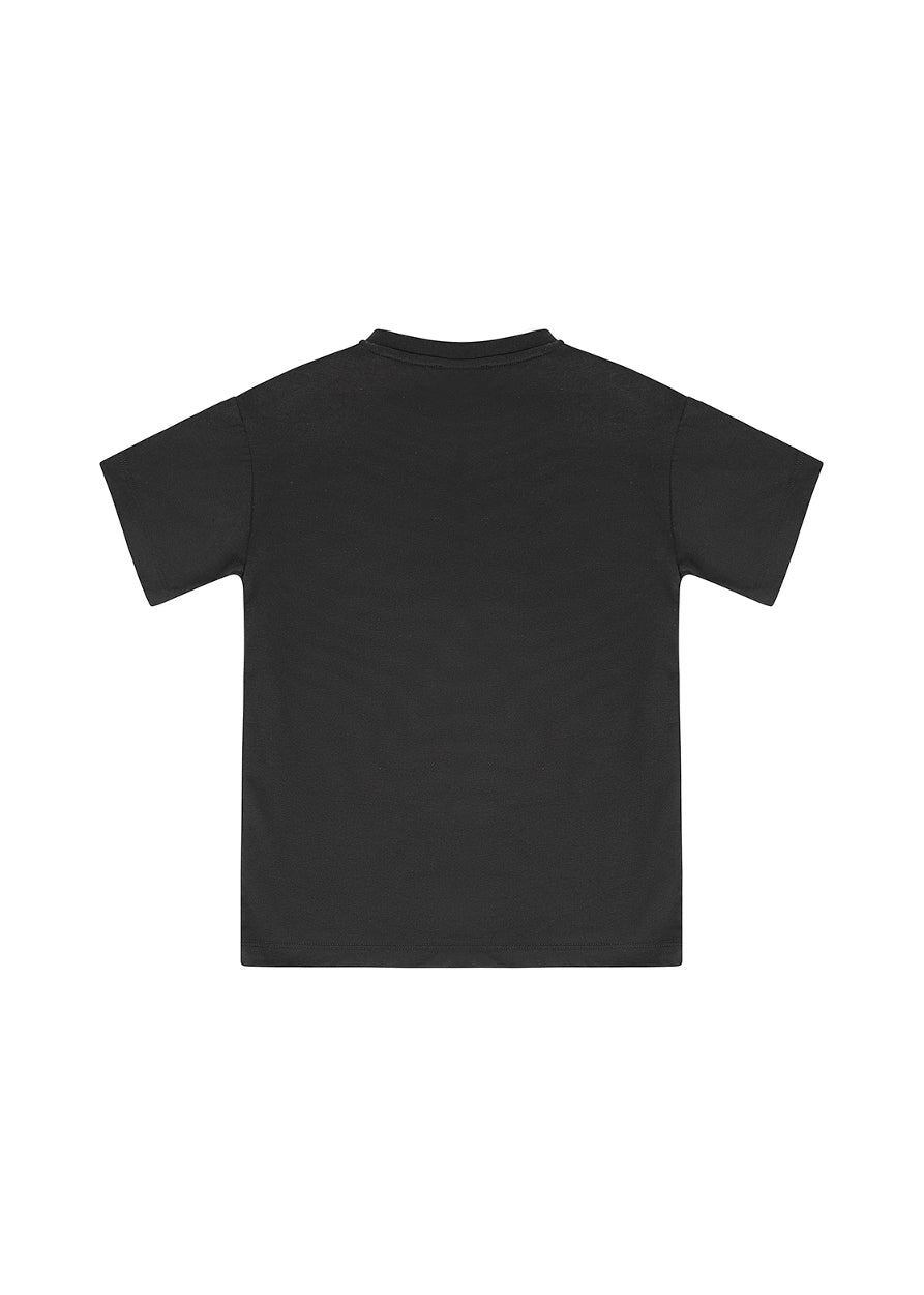 Iceberg Kids T-Shirt Nera con Logo per Bambini