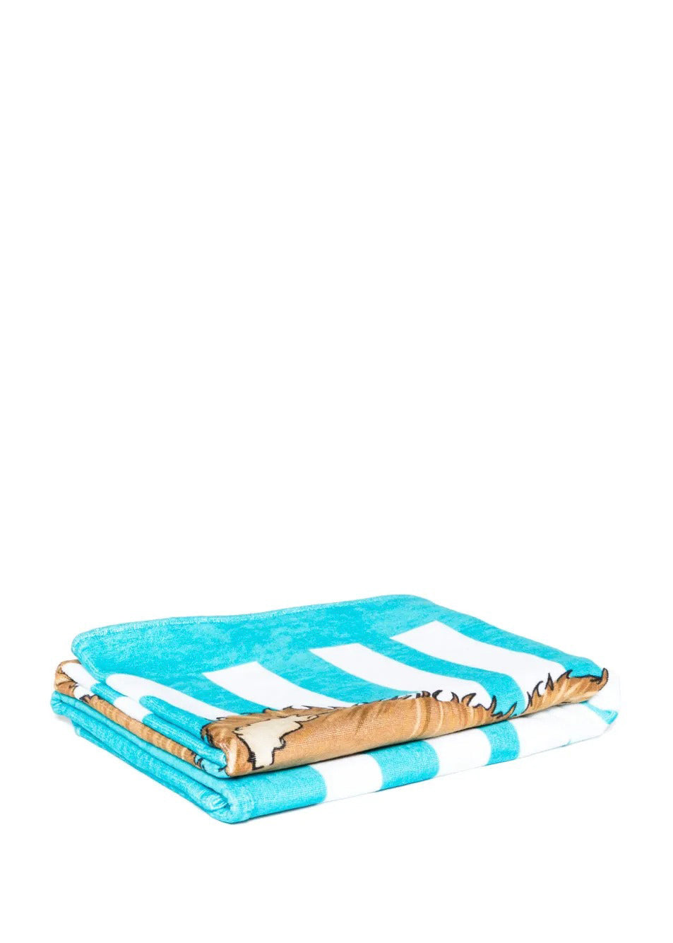 Moschino Kids Telo Mare Azzurro con Stampa