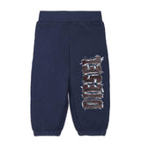 Diesel Kids Pantalone Blu con Logo per Neonati