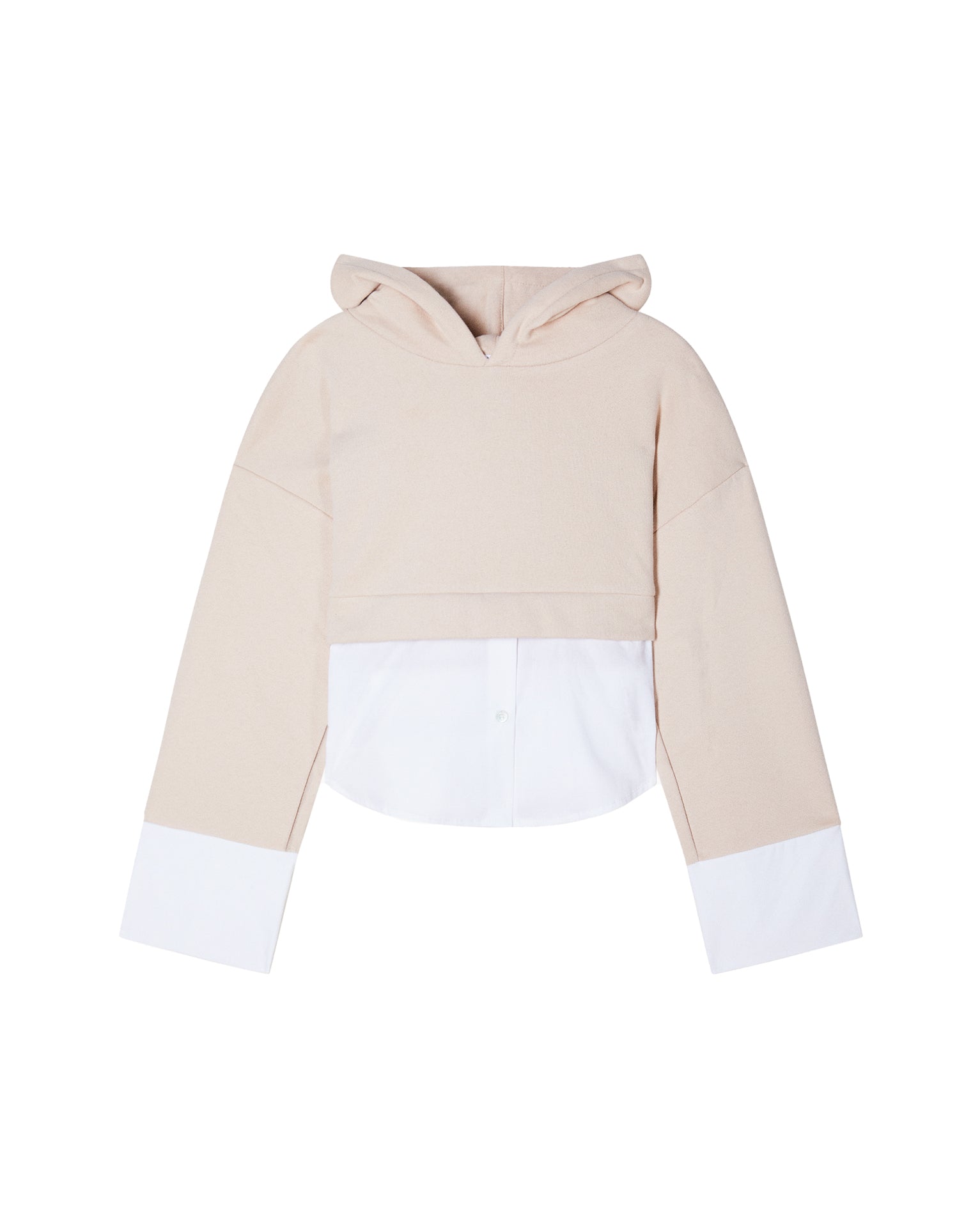 Patrizia Pepe Kids Felpa Beige con Cappuccio per Bambine