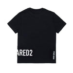 Dsquared2 Kids T-shirt Nera con Applicazione Leaf Strass per Bambine (retro)