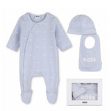 Boss Kids Tutina+ Bavetto + Cappello Blu Cielo All-Over per Bambini