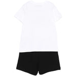 Msgm Kids Completo 2pz Bianco/Nero con Logo per Neonati