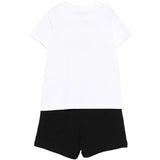 Msgm Kids Completo 2pz Bianco/Nero con Logo per Neonati