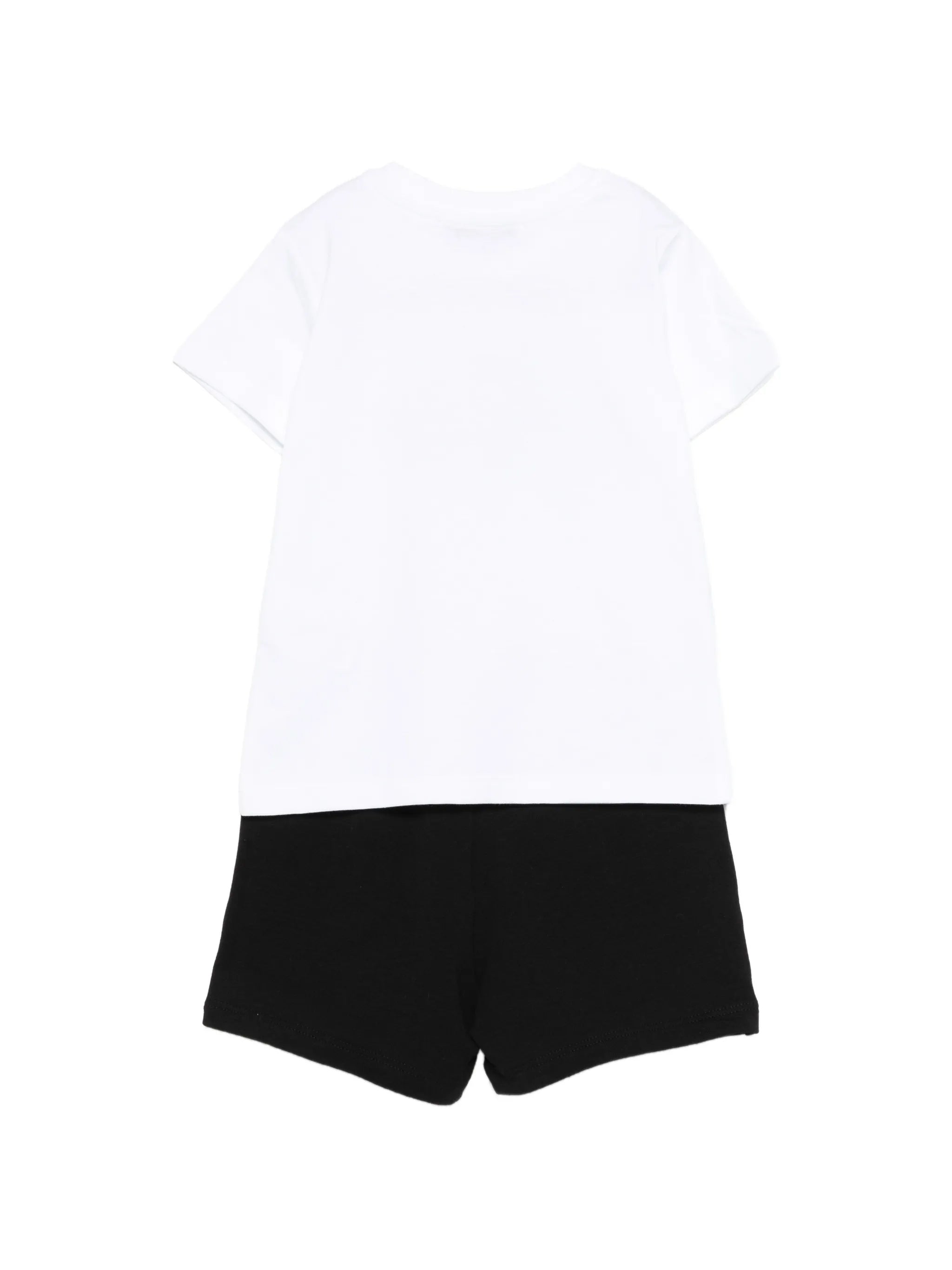 Msgm Kids Completo 2pz Bianco/Nero con Logo per Neonati