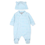 Moschino Kids Tutina Cielo in Spugna con Logo Jacquard per Neonati