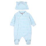 Moschino Kids Tutina Cielo in Spugna con Logo Jacquard per Neonati