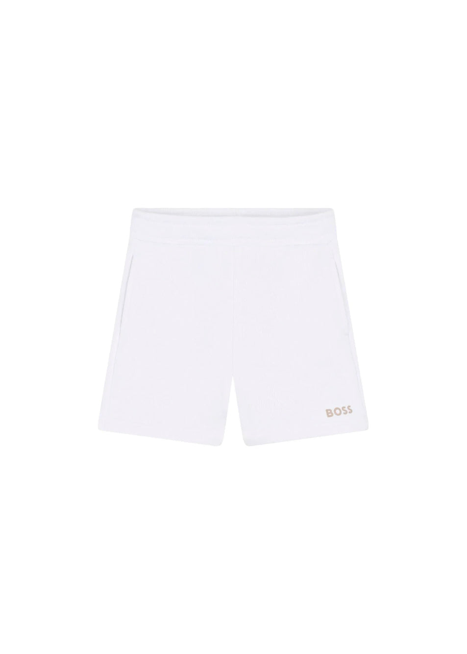 Boss Kids Shorts Bianchi con Logo per Neonati