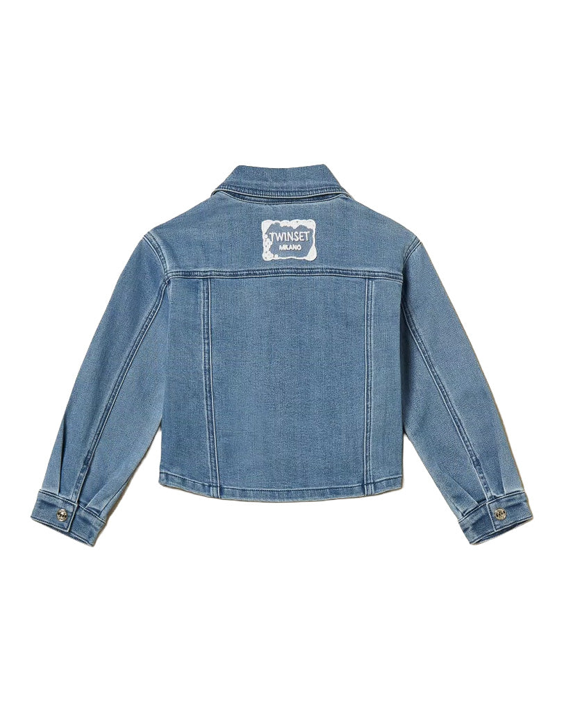 Twinset Kids Giubbino in Denim per Bambine e Neonate