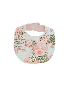Blumarine Kids Bavetta con Fantasia Rosa Floreale per Neonate