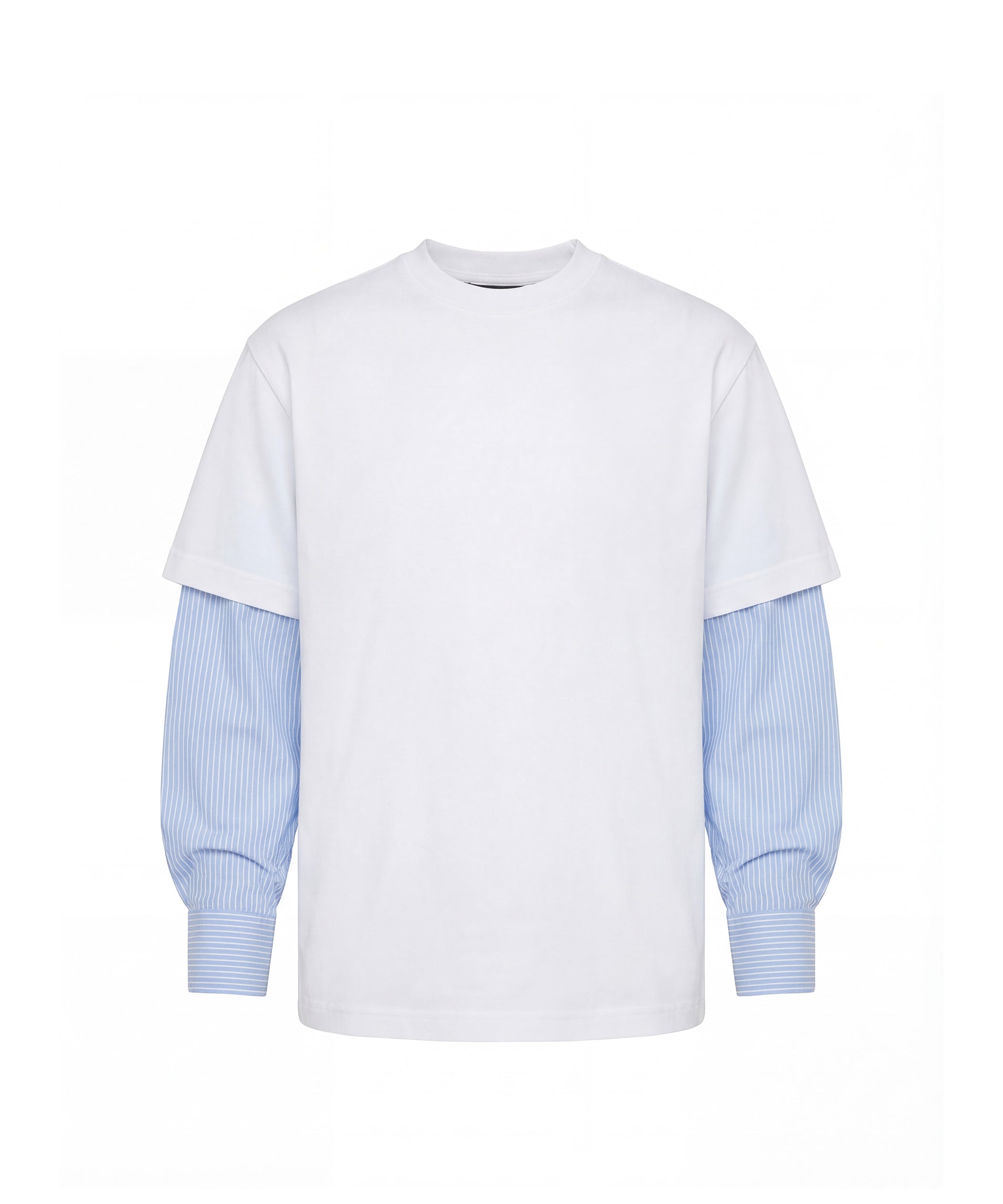 I'M Brian Kids T-Shirt Bianco con Maniche Camicia Blu per Bambini