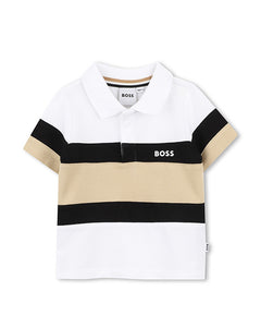 Boss Kids Baby White/Beige/Black Polo