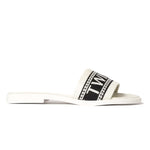 Twinset Kids Sandalo Off-White e Nero con Logo per Bambine