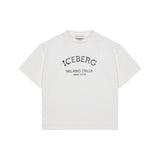 Iceberg Kids T-Shirt Off-White con Stampa Logo Unisex