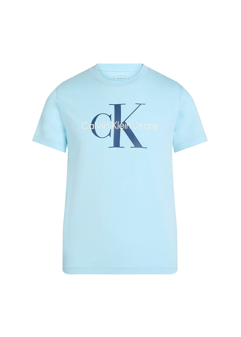 Calvin Klein Kids T-shirt Celeste con Stampa per Bambini