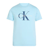Calvin Klein Kids T-shirt Celeste con Stampa per Bambini