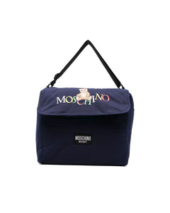 Moschino Kids Borsa Mamma con Fasciatoio Blu Navy