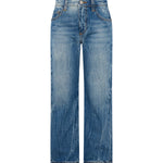 John Richmond Kids Jeans Blu a Gamba Larga con Scritta RICH sul Retro per Bambine