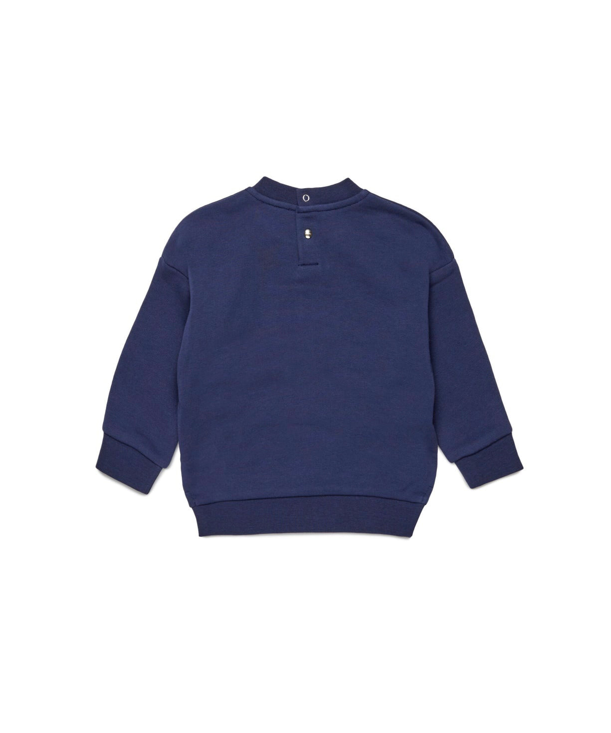 Diesel Kids Felpa Girocollo Blu Oval D per Neonate (retro)