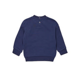 Diesel Kids Felpa Girocollo Blu Oval D per Neonate (retro)