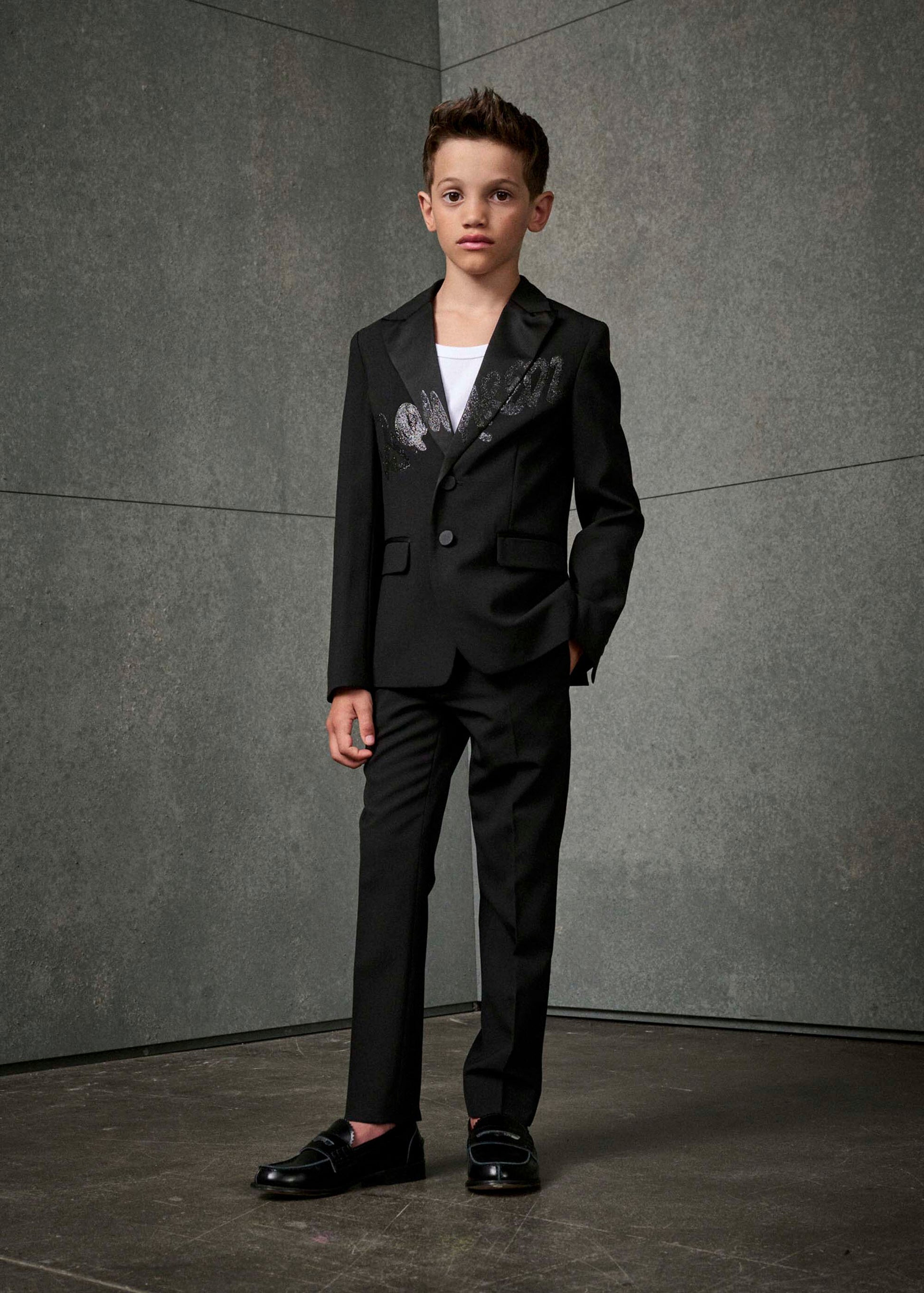 Dsquared2 Kids Giacca Blazer Nera con Logo per Bambini