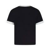 MSGM Kids T-shirt Nera con Stampa Logo per Bambini (retro)