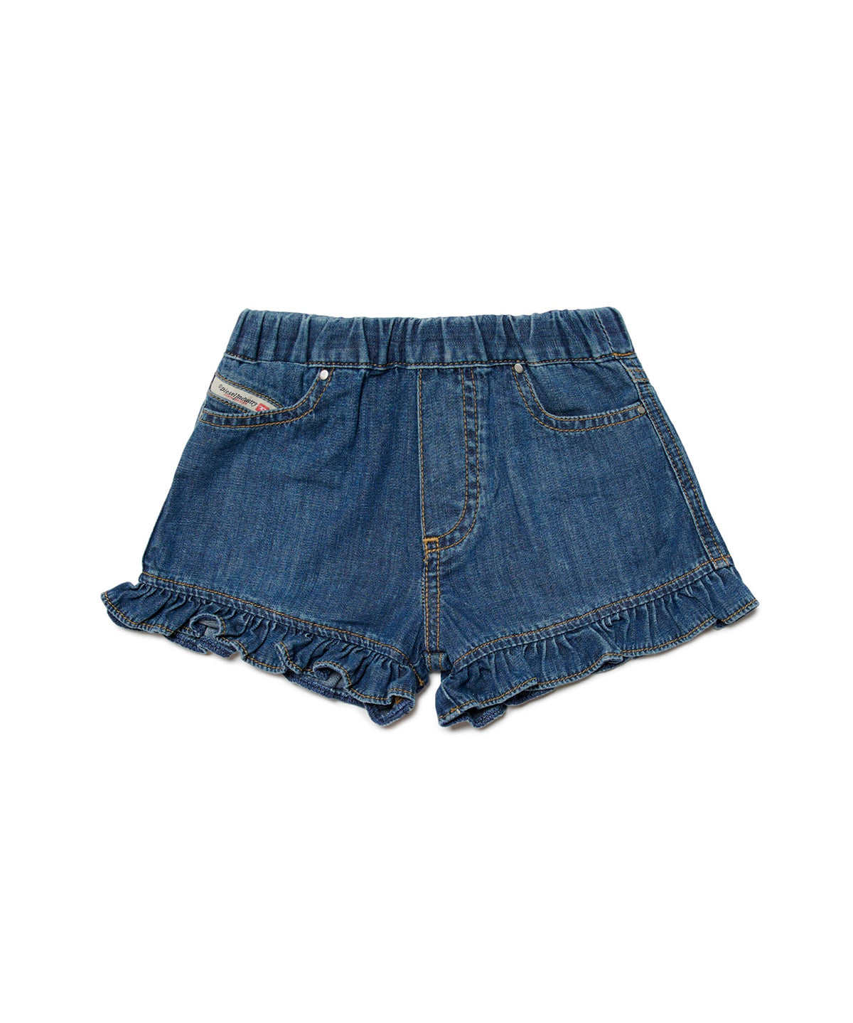Diesel Kids Short di Jeans per Neonate frontale