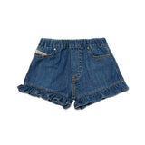 Diesel Kids Short di Jeans per Neonate frontale