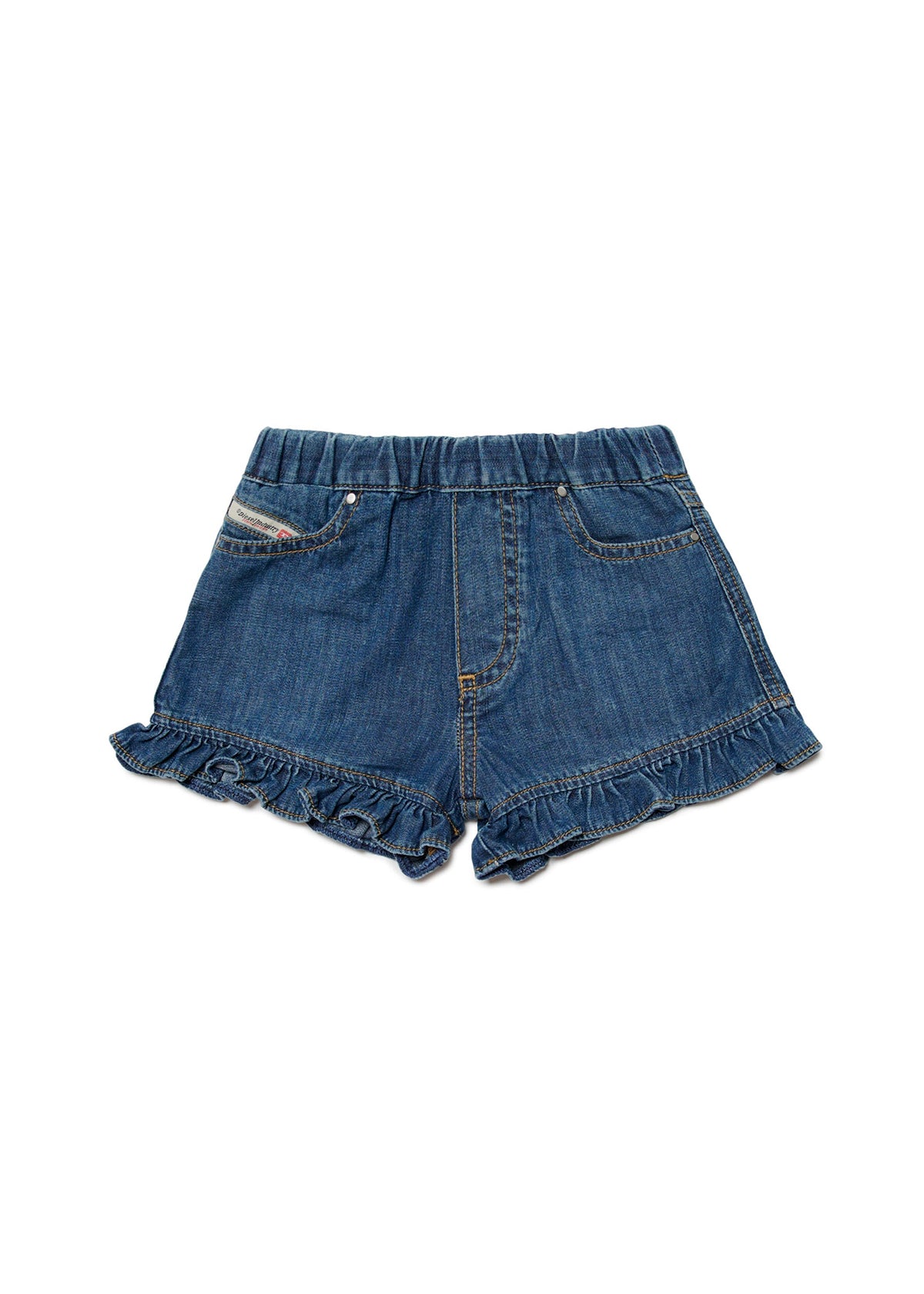 Diesel Kids Short di Jeans per Neonate frontale