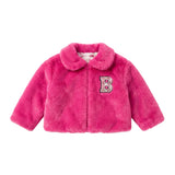Blumarine Kids Pelliccia Fragola con Logo per Neonate