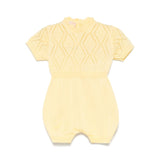 Elisabetta Franchi My Little Girl Romper Lemon Pointelle for Newborns