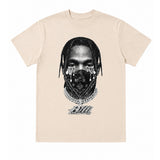 ArtSuperMoney T-Shirt Beige con Stampa con Strass per Bambini