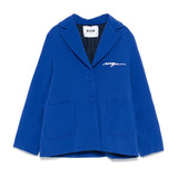 MSGM Kids Giacca Blazer Blu Royal per Bambine