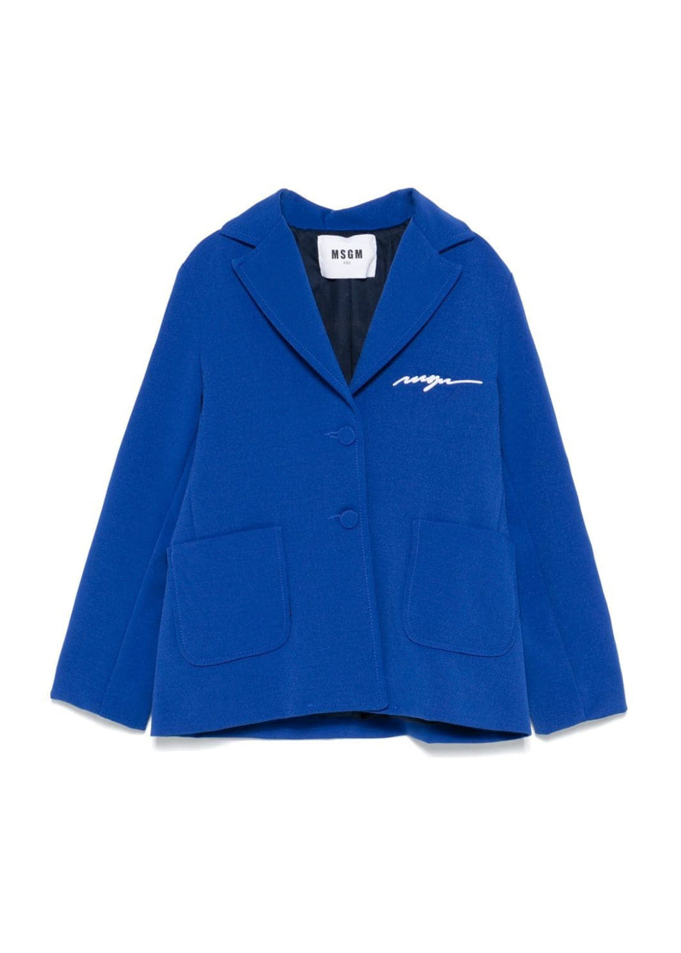 MSGM Kids Giacca Blazer Blu Royal per Bambine