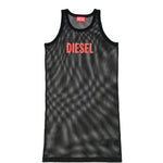 Diesel Kids Copricostume in Mesh Cover-up Nero con Stampa logo 