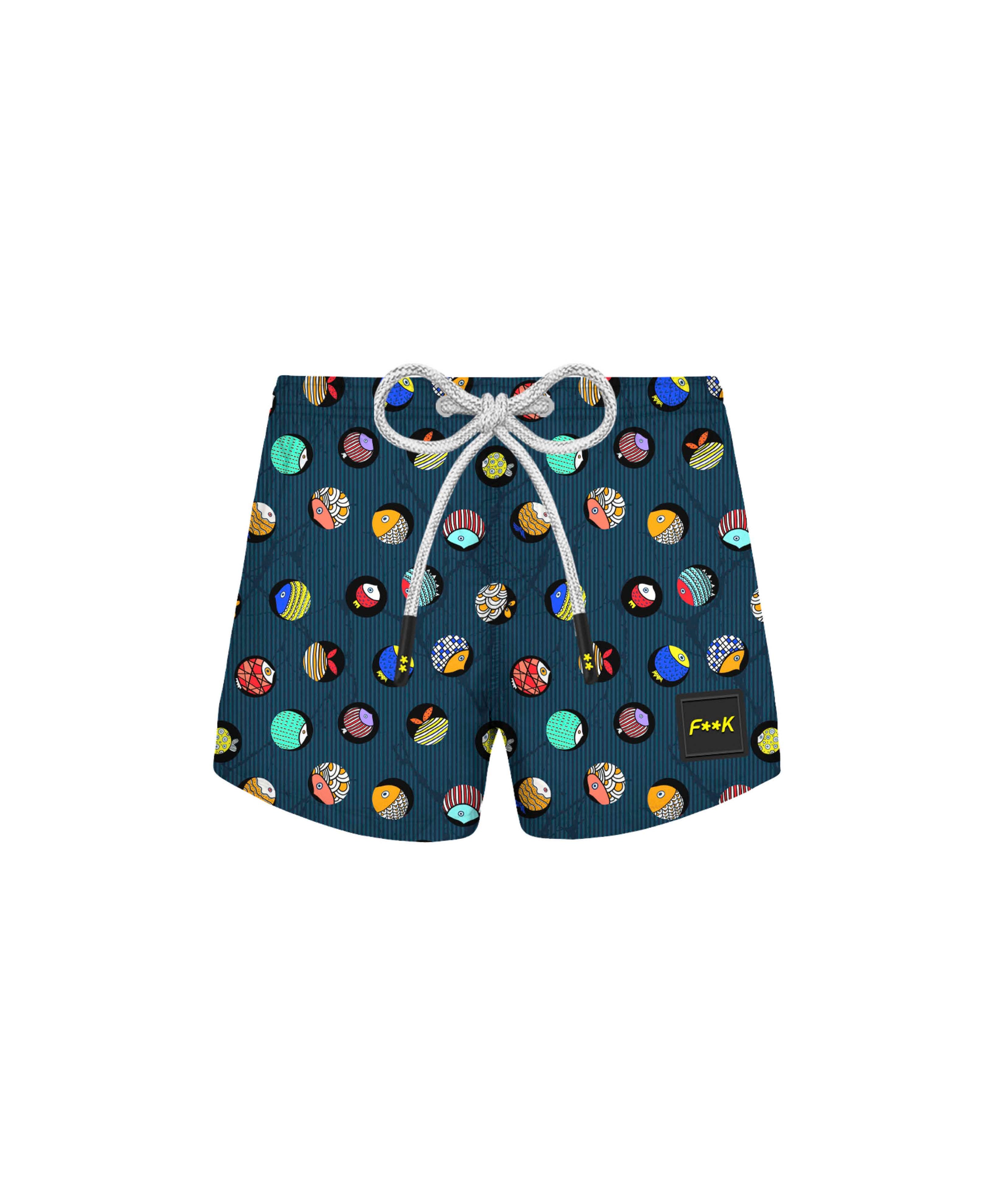 Effek Costume Boxer Fantasia Circles Fish per Neonati