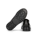 Elisabetta Franchi La Mia Bambina Mocassino Nero Lucido con Nappe per Bambine