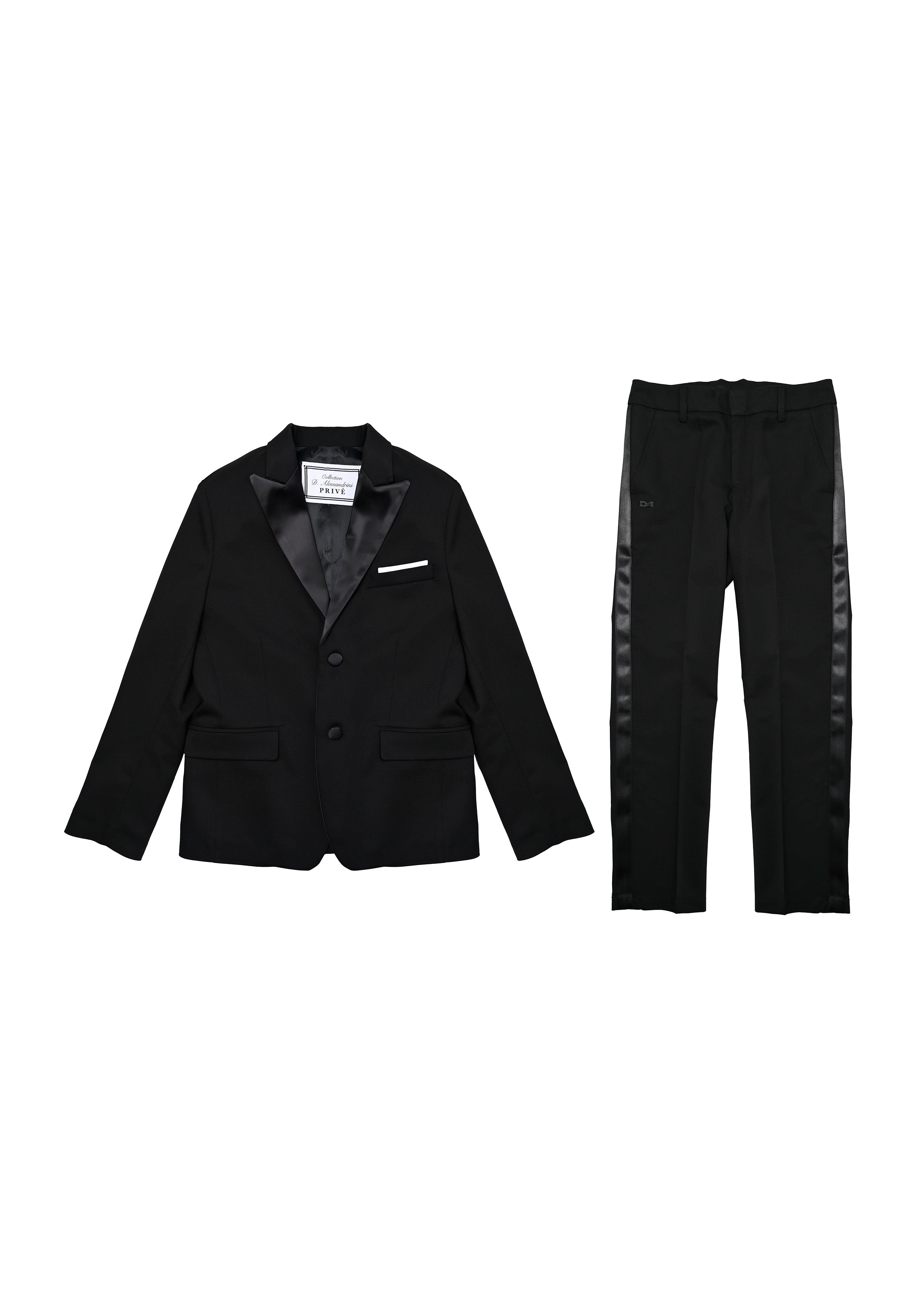 Daniele Alessandrini Giacca con Pantaloni Nero per Bambini