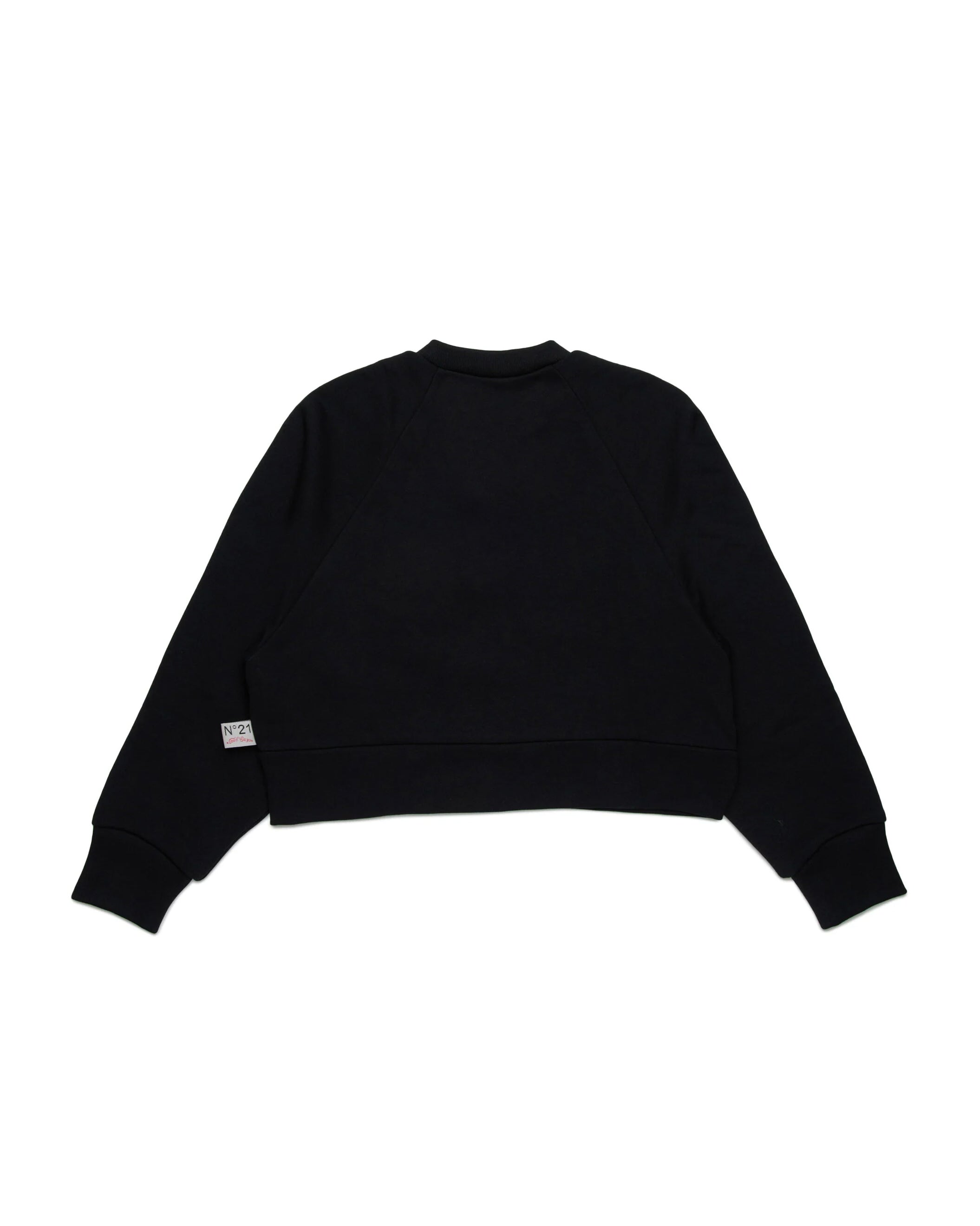 N21 Kids Cardigan Nero con Bottoni per Bambine