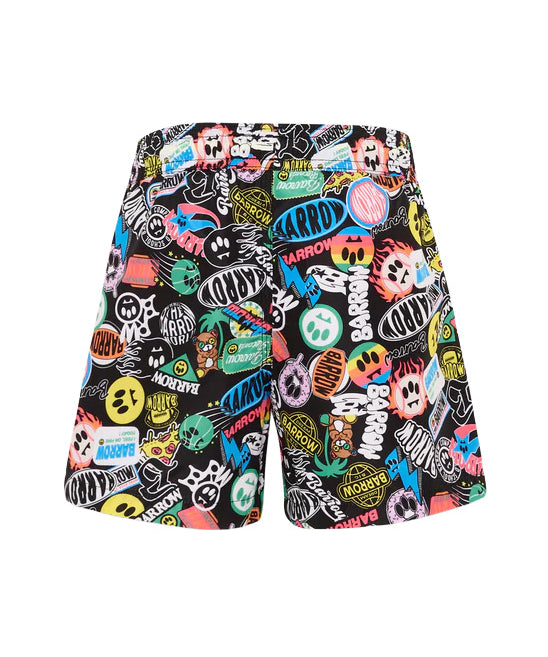 Barrow Kids Costume Short Fantasia Logo All-Over per Bambini