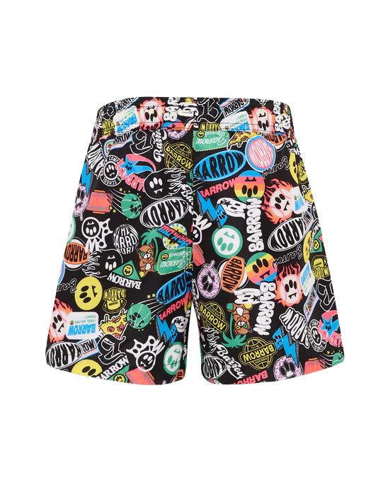 Barrow Kids Costume Short Fantasia Logo All-Over per Bambini