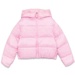 Moschino Kids Giubbino Rosa con Intarso Logo per Bambine