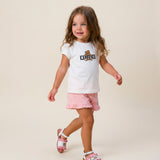 Moschino Kids Completo T-shirt con Stampa Logo e Shorts con Stampa Logo per Neonate